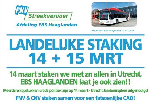 ov staking 14 maart 2023